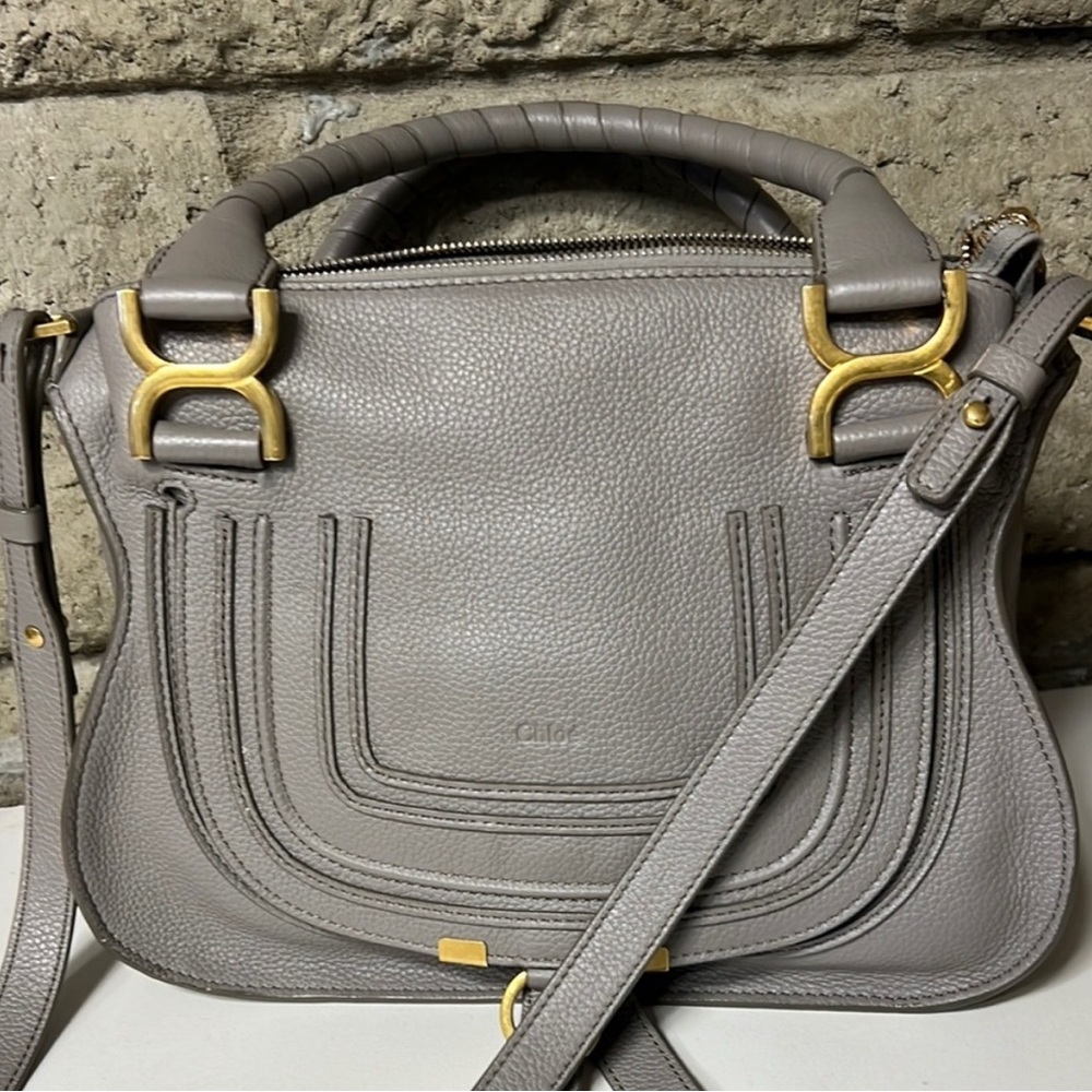 Authentic Chloe small Marcie Gray Crossbody Bag